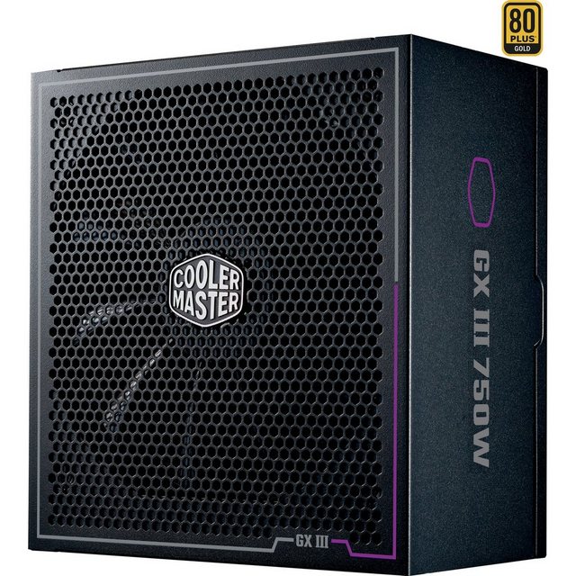 Bild von Cooler Master GX III Gold 750W (schwarz, Kabel-Management, 750 Watt) (750 W), PC Netzteil, Schwarz