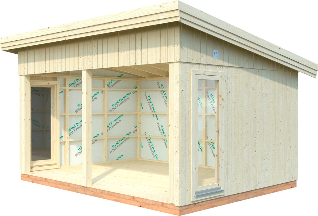 Bild von PALMAKO AS Elementhaus »Annabel«, Holz, BxHxT: 502 x 294 x 330 cm (Außenmaße inkl. Dachüberstand) - braun