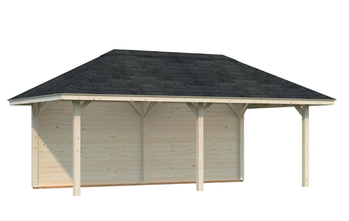 Bild von Palmako Pavillon Bianca 16,6 m² Set 1 Grau tauchimprägniert