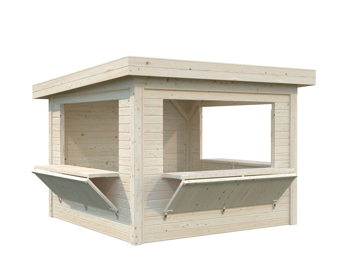 Bild von Palmako Marktstand Connect Lenna 8,3 m² Set 306 Grau tauchgrundiert