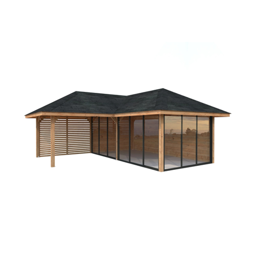 Bild von Palmako Pavillon Bianca Set214 Slide Braun Tauchgrundiert 588 cm x 588 cm FSC®