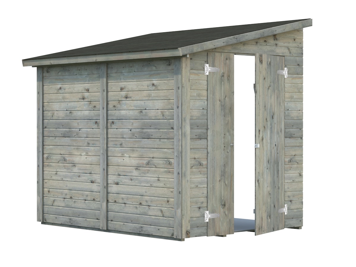 Bild von Palmako Gerätehaus Mia 3,6 m² - 16 mm Grau tauchimprägniert
