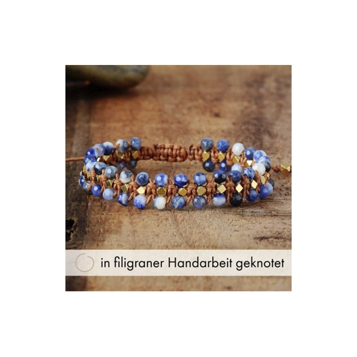 Bild von Armband Boho Armband - Sodalith Blau, Handgemacht