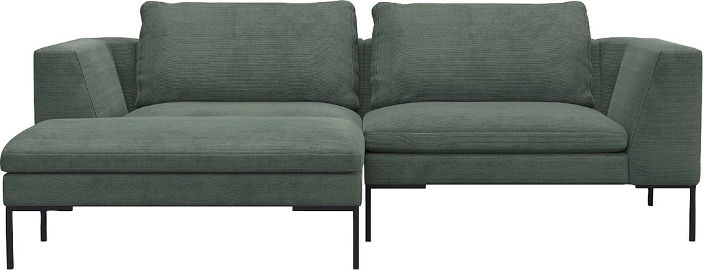 Bild von FLEXLUX Ecksofa "Loano, superbequemer Sitzkomfort durch Kaltschaum im Sitz, L-Form", modernes Sofa, frei im Raum stellbar, lose Kissen, hoher Fuß