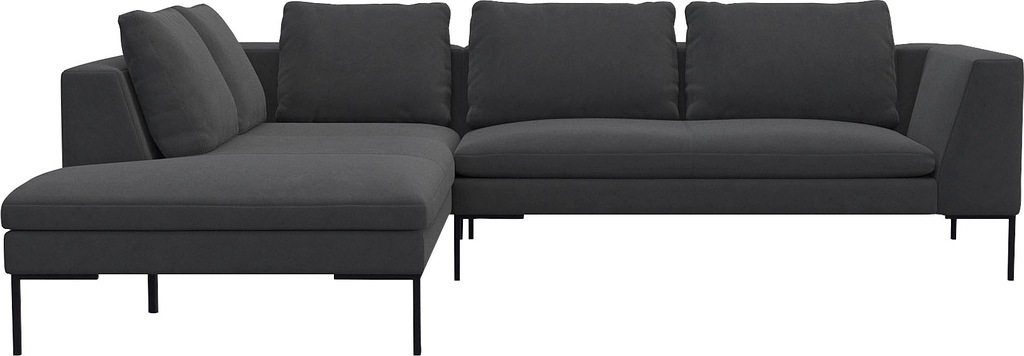 Bild von FLEXLUX Ecksofa "Loano, superbequemer Sitzkomfort durch Kaltschaum im Sitz", modernes Sofa, frei im Raum stellbar, lose Kissen