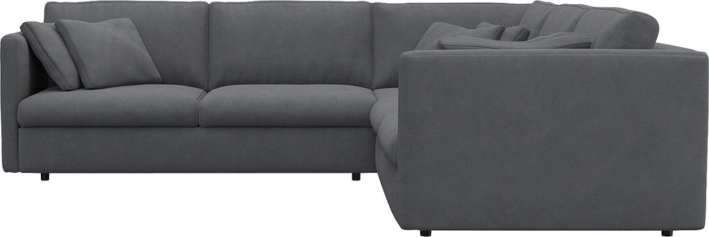 Bild von FLEXLUX Ecksofa "Lovane gleichschenklig, bequem und komfortabel", Weich & anschmiegsam, große Sitztiefe auf Kaltschaum, Dekokissen inkl.