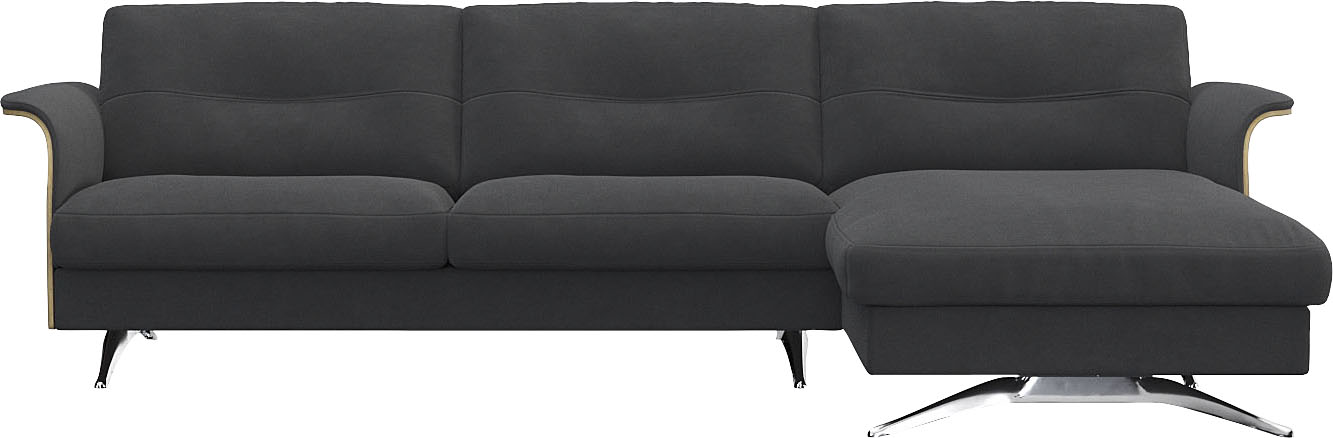 Bild von FLEXLUX Ecksofa »Glow, super bequem durch hochwertigem Sitzaufbau mit Federkern, L-Form«, Modernes skandinavisches Design