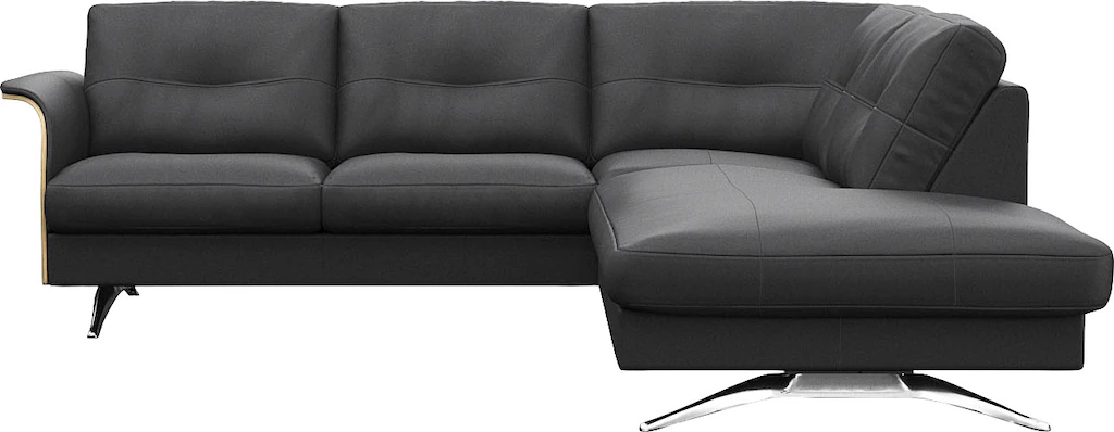 Bild von FLEXLUX Ecksofa "Glow, super bequem durch hochwertigem Sitzaufbau mit Federkern, L-Form", Modernes skandinavisches Design