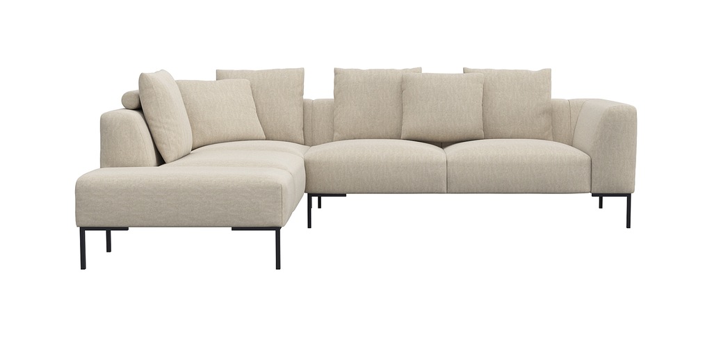 Bild von FLEXLUX Ecksofa "Sava Designsofa, bequem und komfortabel, L-Form", Taschenferderkern-Sitz mit Kaltschaum, lose Rücken- & Dekokissen