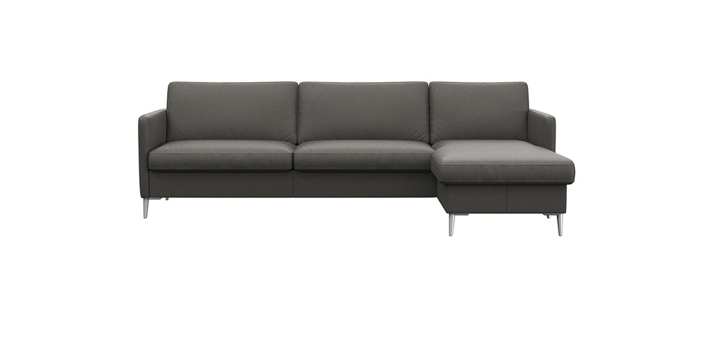 Bild von FLEXLUX Ecksofa "Fiore, super Sitzkomfort durch Kaltschaum im Sitz, L-Form", schmale Armlehnen, Füße Alu