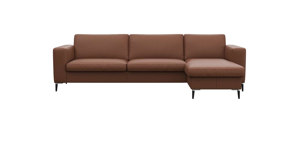 Bild von FLEXLUX Ecksofa "Fiore, superbequemer Sitzkomfort durch Kaltschaum im Sitz, L-Form", breite Armlehnen, Füße Alu+schwarz