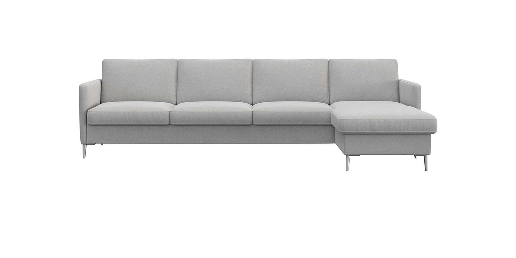 Bild von FLEXLUX Ecksofa "Fiore, L-Form, bequem und komfortabel durch hochwertigem Sitzaufbau", schmale Armlehnen, Kaltschaum, Füße Alu