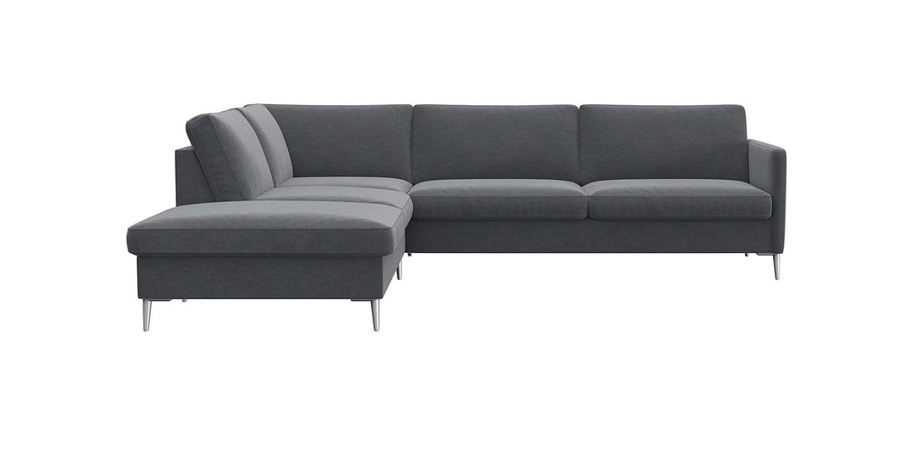 Bild von FLEXLUX Ecksofa "Fiore, L-Form", schmale Armlehnen, Kaltschaum, Füße Alu