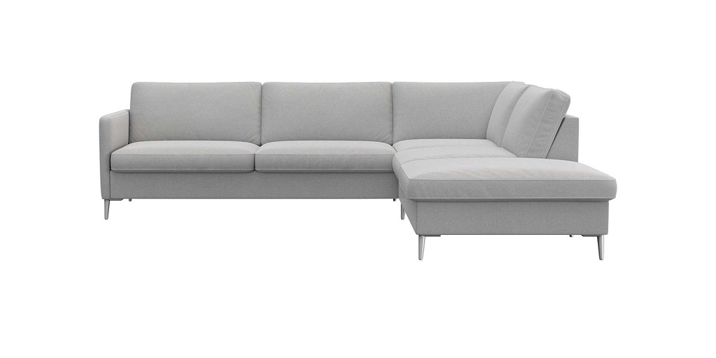 Bild von FLEXLUX Ecksofa "Fiore, L-Form, bequem und komfortabel durch hochwertigem Sitzaufbau", schmale Armlehnen, Kaltschaum, Füße Alu