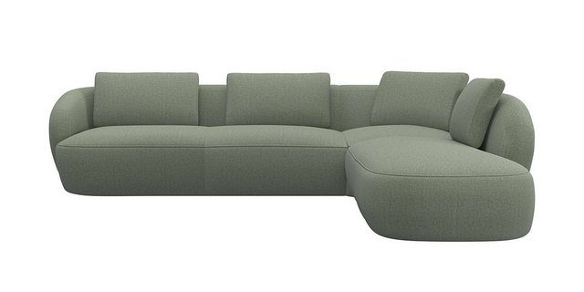 Bild von FLEXLUX Ecksofa »Torino, rund, L-Form, Sofa-Ecke mit Ottomane«, Modernes, organisches Sofa-Design, Kaltschaum, Wellenunterfederung