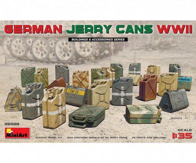 Bild von MiniArt Modellbausatz MiniArt 1:35 WW2 Kanister-Set Deut. (24) Plastik Modellbau