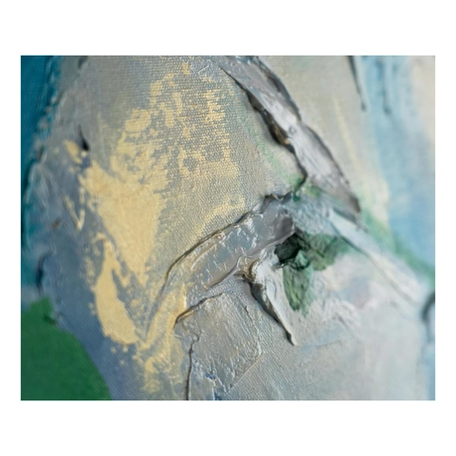Bild von YS-Art Luxus Acryl Gemälde auf Leinwand - Florale Abstraktion