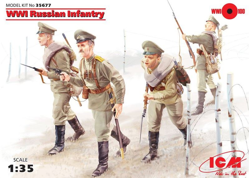 Bild von ICM WWI Russian Infantry 1:35 Figures Miniatures Russen Erster Welkrieg