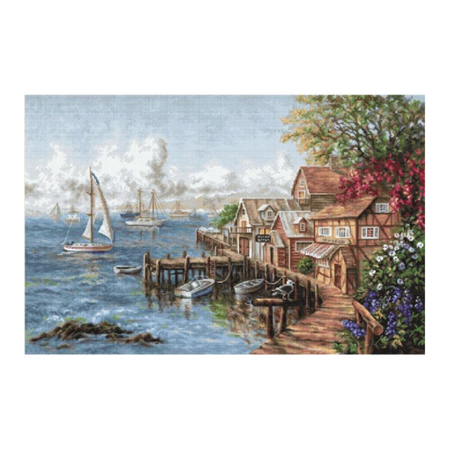 Bild von Luca-S Kreuzstich Set "Seehafen" - Kreatives Handarbeitsvergnügen