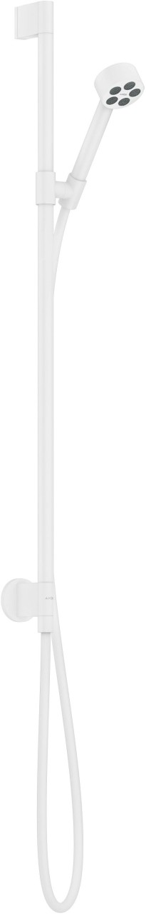 Bild von Hansgrohe Axor One	1x Brauseset 75 1jet	EcoSmart	Brausekopfgröße 73 mm	Strahlart PowderRain	max. Durchflussmenge bei 3 bar: 9,1 l/min	Mindestfließdruck: 0,8 bar	Brauseschlauch mit beidseitig konischer Mutter	brauseseitiger Drehwirbel gegen lästiges Verdrehen des Brauseschlauches	Wandbefestigung: Schraubbefestigung	Wandstütze aus Metall	Gesamtlänge Brausestange: 965.0 mm	Brausestangendurchmesser: 25 mm	runde Brausestange	Bohrabstand 929 mm	Handbrausehalterung aus Metall	inklusive Handbrause, Brausestange, Brauseschlauch, Handbrausehalterung, Wandanschluss