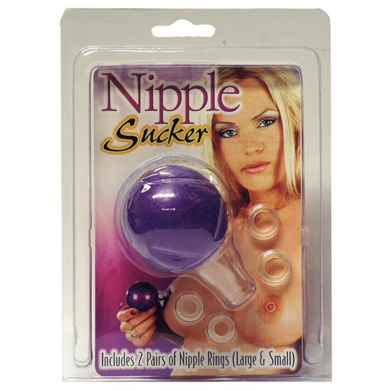 Bild von Nipple Sucker lila mit 4 Ringen