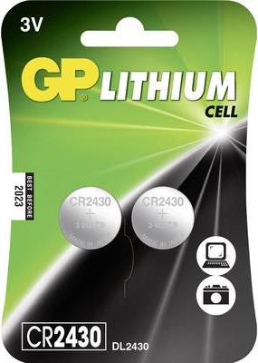 Bild von GP Batteries Knopfzelle CR 2430 Lithium CR2430 300 mAh 3 V 2 St. (0602430C2)