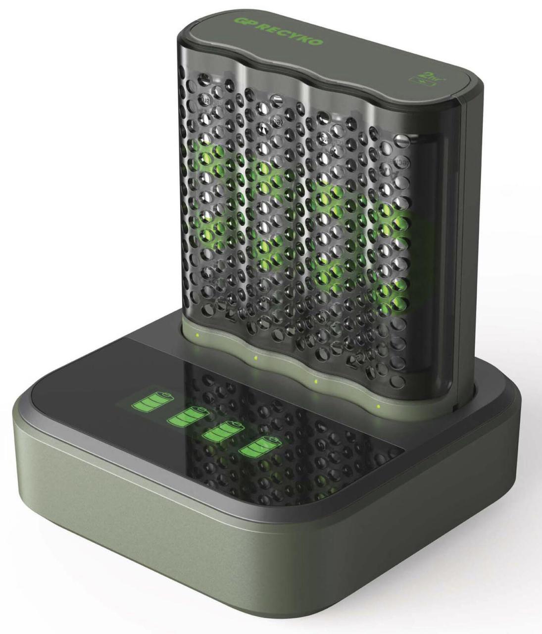 Bild von GP Battery M452 Dockingstation Rundzellen-Ladegerät NiMH Micro AAA Mignon AA (GPRCKCHM452D440)
