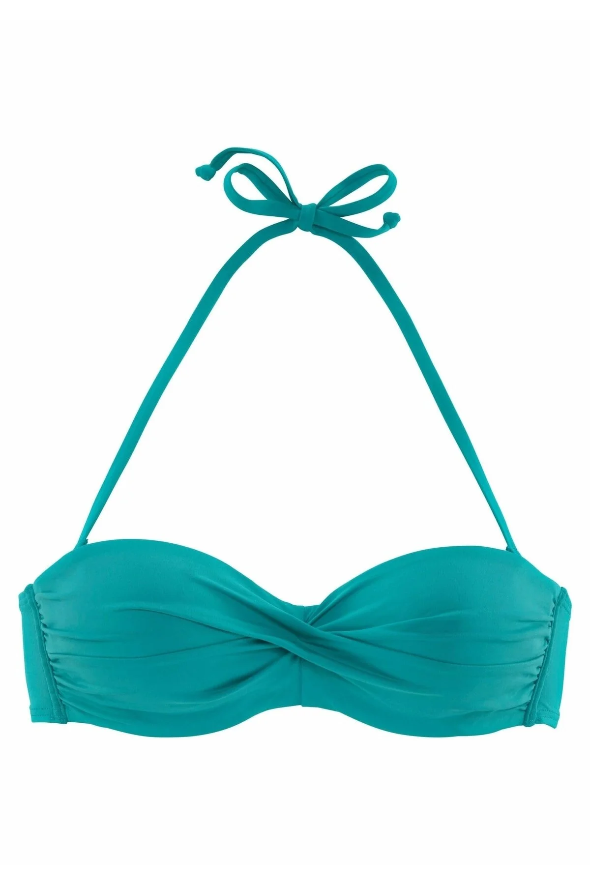 Bild von s.Oliver Damen Bügel Bikinioberteil - Bandeau - Top JPF - 27 301150, Einfarbig, Gr. 36 (Herstellergröße: 36B), Türkis (Türkis 30)