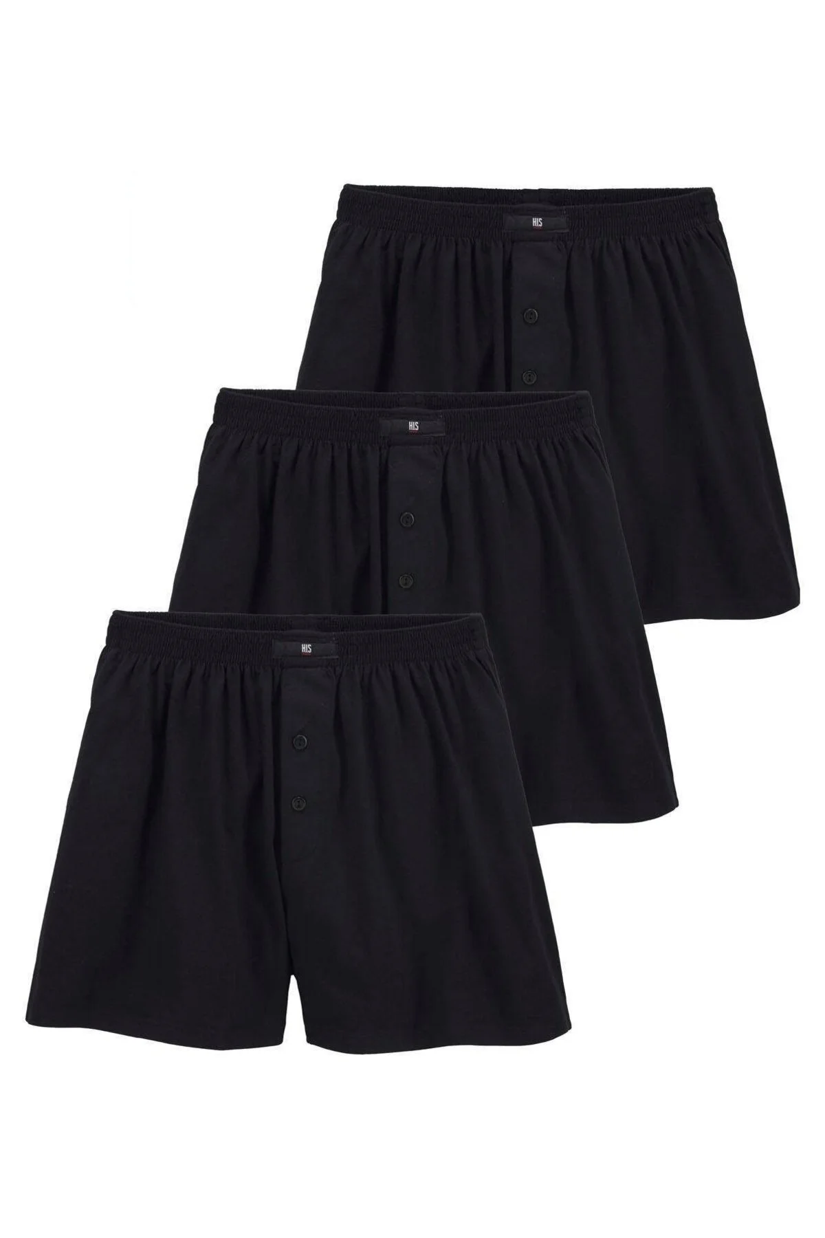 Bild von HIS Boxershorts Schwarz Unifarben für Herren - 5