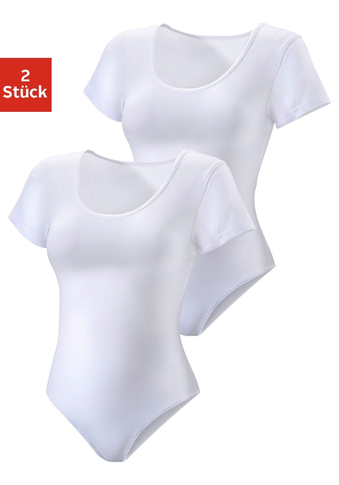 Bild von Vivance T-Shirt-Body (2er-Pack) aus elastischer Baumwoll-Qualität
