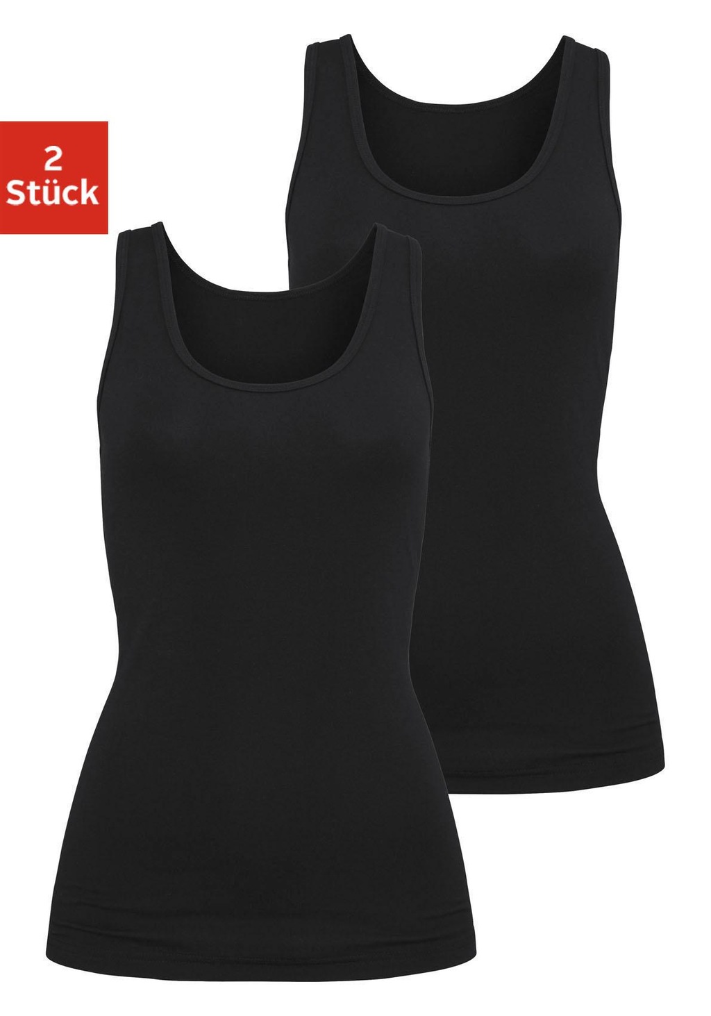Bild von H.I.S Unterhemd, (2er-Pack), aus elastischer Baumwoll-Qualität, Tanktop, Unterziehshirt