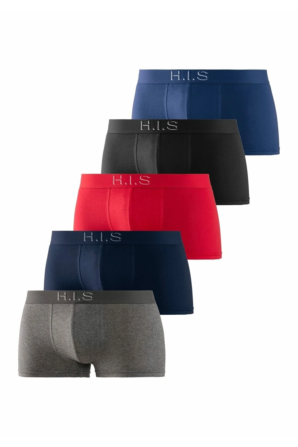 Bild von HIS Boxershorts Grau Unifarben für Herren - XL
