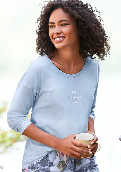 Bild von Vivance Dreams Pyjamaoberteil, mit Sommer-Statementdruck