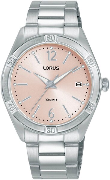 Bild von LORUS Quarzuhr Lorus Fashion Damen Rose Silber, (Set), mit geschlossener Akustik