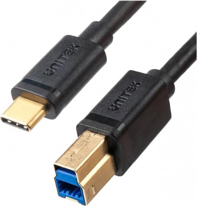 Bild von Unitek C14096BK USB-C auf USB-B 3.0 Drucker Kabel, 2m (C14096BK-2M)