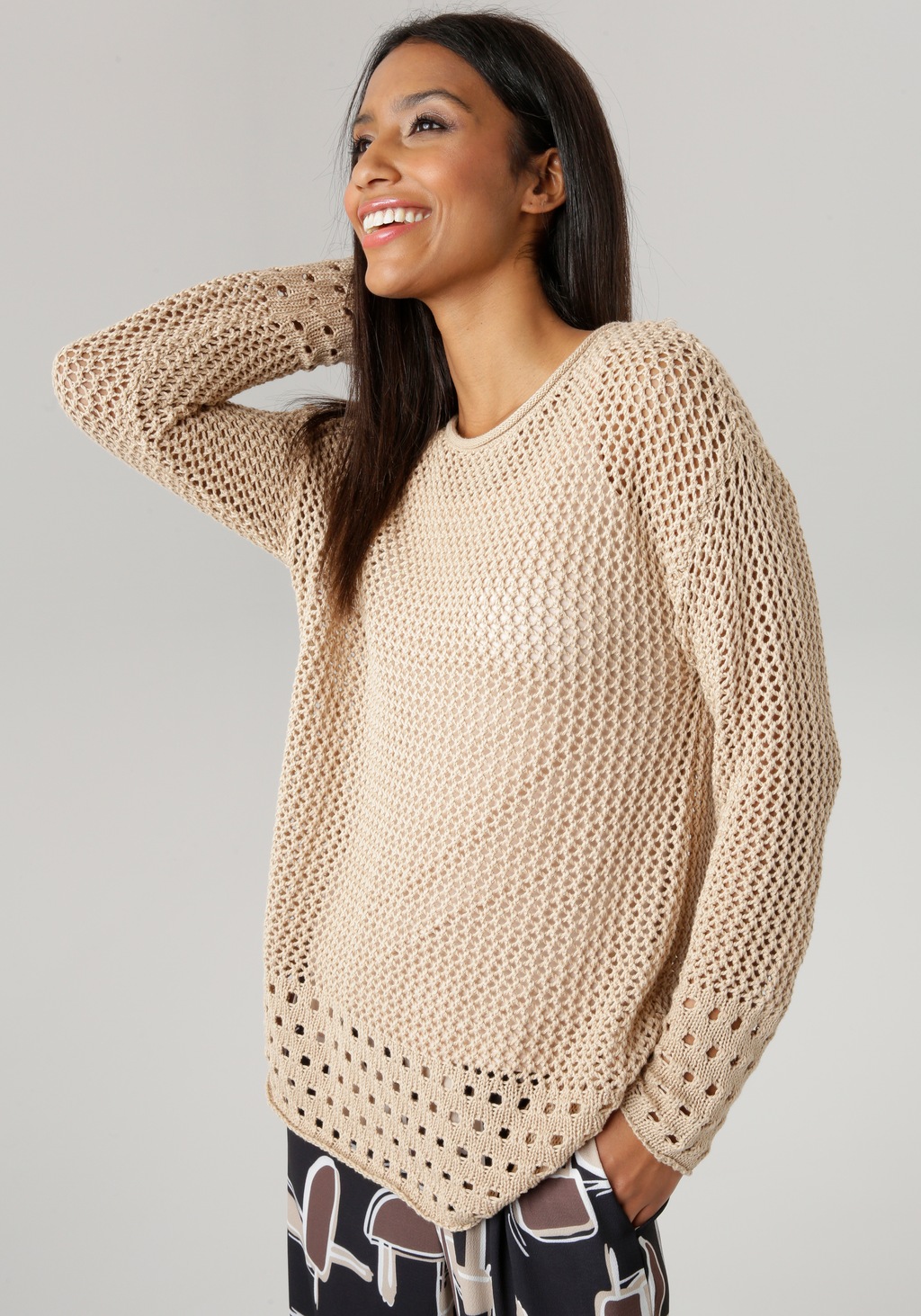 Bild von Aniston SELECTED Strickpullover, in Netzoptik