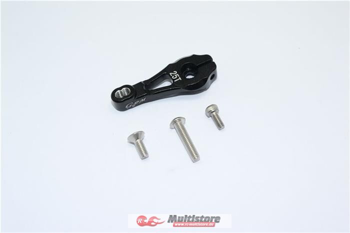 Bild von GPM TRAXXAS TRX-4 & 6 Aluminium Servo Horn 25T schwarz / GPMTRX4025TBK