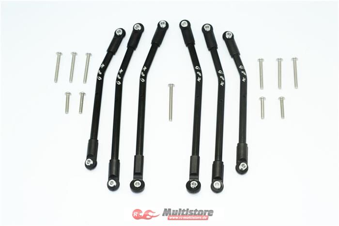 Bild von GPM TRAXXAS DEFENDER TRX-4 Aluminium Link Aufhängungsstangen-Set schwarz (6 Stk.) / GPMTRX4160ABKBEBK