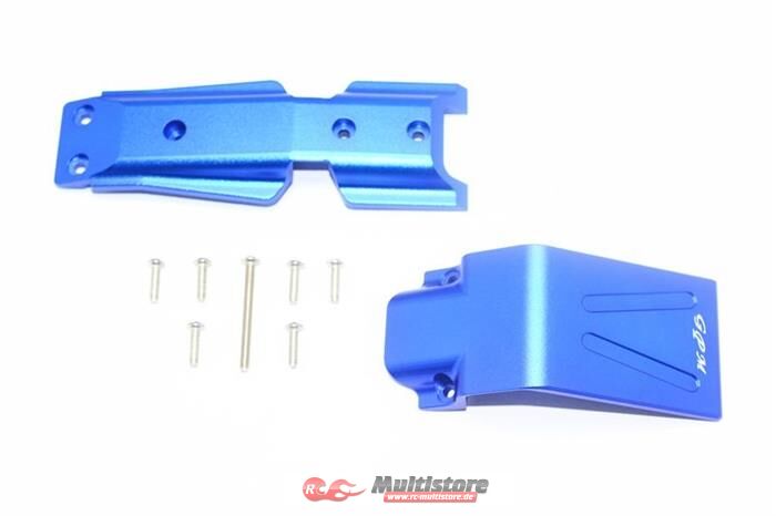 Bild von GPM TRAXXAS 1/10 E-Revo Aluminium Unterbodenschutzplatte vorn blau / GPMER2331FB