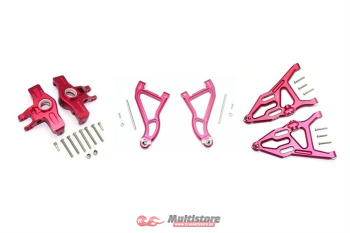 Bild von GPM TRAXXAS UDR Aluminium Aufhängung komplett Set vorn rot / GPMUDR2154A55R