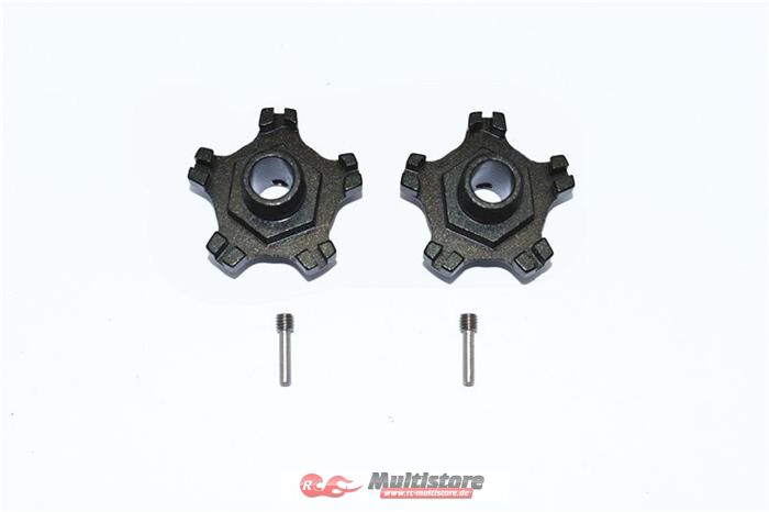 Bild von GPM ARRMA Infraction 6s Aluminium Radadapter Hex (+6mm) schwarz / GPMMAI010+6MMBK