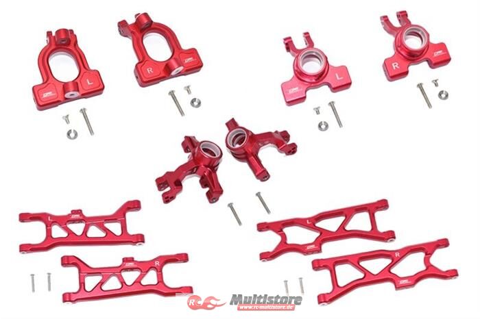 Bild von GPM ARRMA Kraton 4s Aluminium Aufhängungs-Set v/h rot / GPMMAKS100R