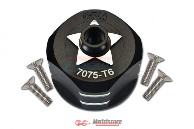Bild von GPM TRAXXAS SLEDGE black ALUMINIUM 7075-T6 FRONT/REAR DIFF CASE-5PCS SET / GPMSLE011BK