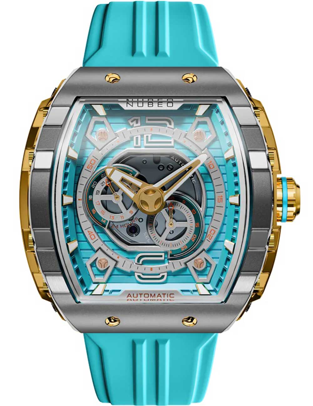 Bild von Nubeo NB-6087-04 Herrenuhr Magellan 24h Automatik 49mm 5ATM