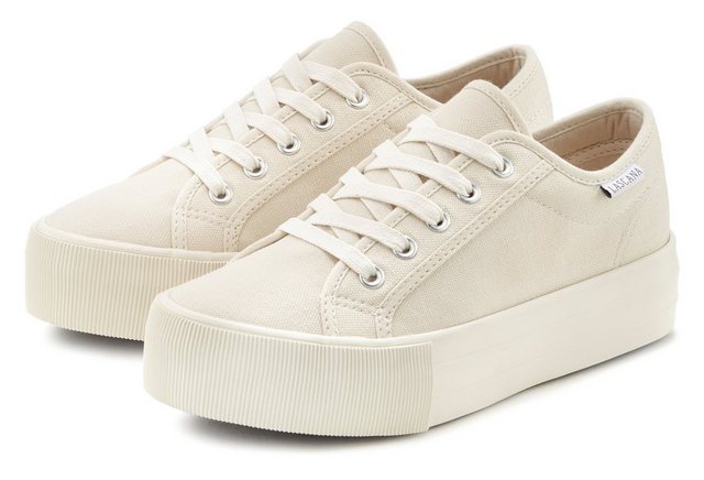 Bild von LASCANA Sneaker Schnürhalbschuh, Freizeitschuh aus Textil mit Plateausohle