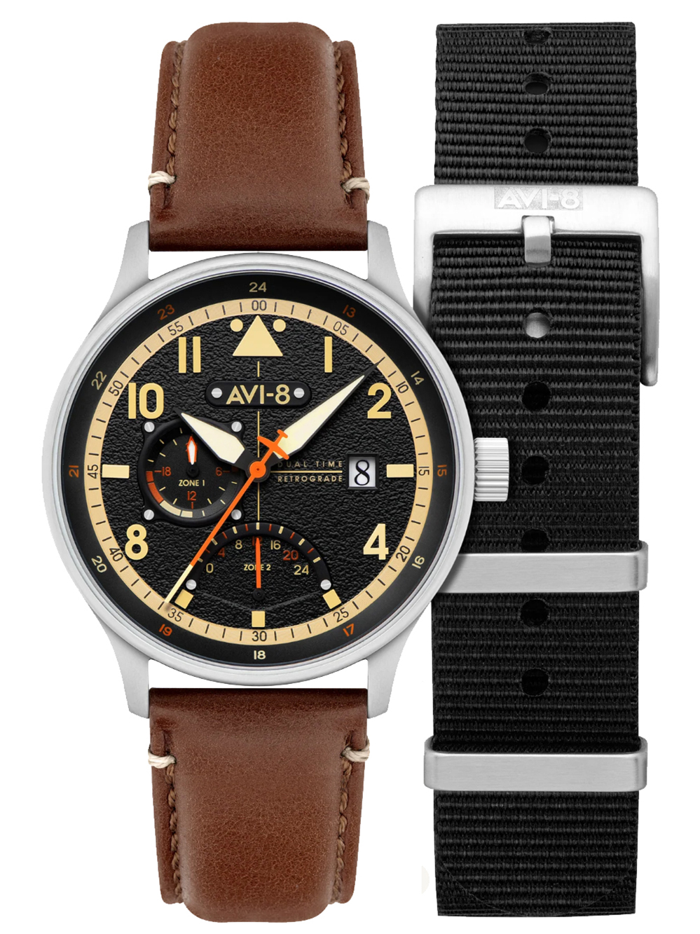 Bild von AVI-8 AV-4101-0B Herrenuhr Hawker Hurricane McKellar Dual Time 44mm 5ATM