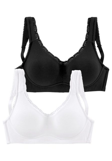 Bild von petite fleur Soft-BH (Packung, 2 Stück) ohne Bügel, mit Spitzenkante