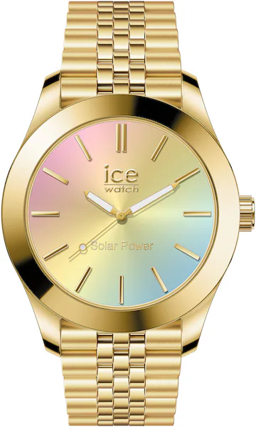 Bild von ice-watch Solaruhr »ICE steel - Small - SOLAR 3H«, Armbanduhr, Damenuhr, Edelstahlarmband, bis 10 bar wasserdicht