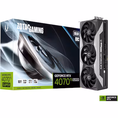 Bild von ZOTAC GEFORCE RTX 4070 TI S 16GB SOLID OC GDDR6X 3xDP 1xHDMI (ZT-D40730RC-10P)