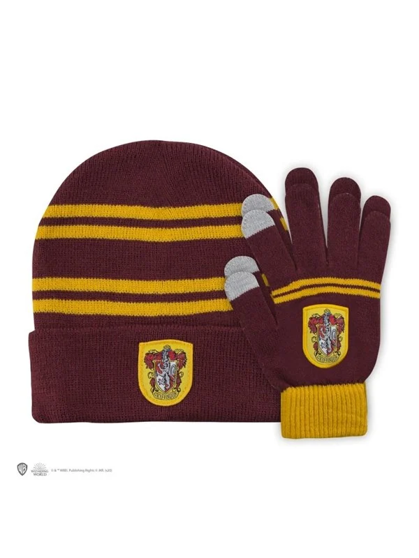 Bild von Cinereplicas Ohrenmütze Harry Potter Kids Beanie & Handschuhe Set Gryffindor (2-St)